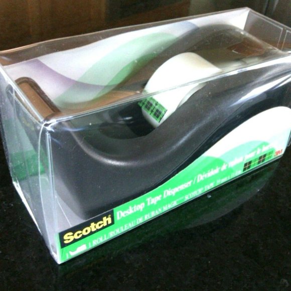 Scotch Tape Dispenser C 60 1'' Core Weighted Base Desktop Table Top Office Home - Picture 15 of 16